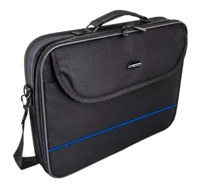 Torba za notebook ESPERANZA 15,6" CLASSIC, črna z modro črto