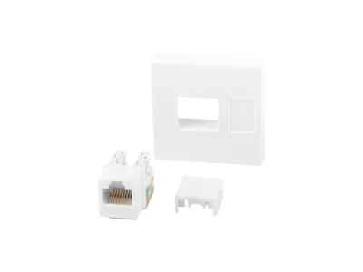 Conector Keystone Lanberg RJ45 Cat.6a UTP Parid 45x45 Blanco