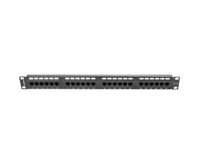 Patch Panel Lanberg Cat.5e Utp 24 Puertos 1U Rack 19 Negro