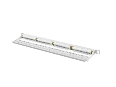 Patch Panel Lanberg Cat.6 UTP 24 Puertos 0,5U stojalo 19 GRIS