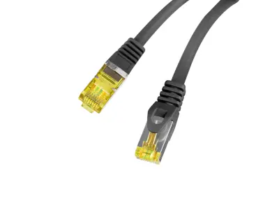 Latiguillo Lanberg Cat.6a S/FTP LSZH Cu 0,25m Fluke je prešel črnci