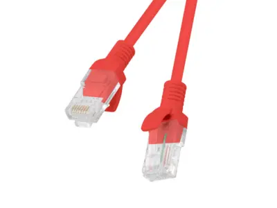 Latiguillo Lanberg Cat.6e Utp 10m Fluke mimo rojo