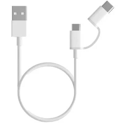 Kabel usb xiaomi mi 2-in-1 kabel mikro USB tp tipo c 100cm blanco