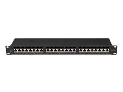 Patch Panel 24 Port 1U 19 ''Cat.6a ftp Črni Lanberg