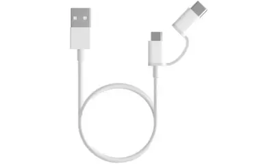 Kabel usb xiaomi mi 2-in-1 kabel mikro usb tp tipo c 30cm blanco