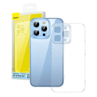 Prozorno zaščitno ohišje Baseus Crystal za iPhone 13 Pro + kaljeno steklo + komplet za čiščenje