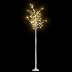 vidaXL Božično drevesce z 200 LED lučkami 2,2 m toplo belo vrba