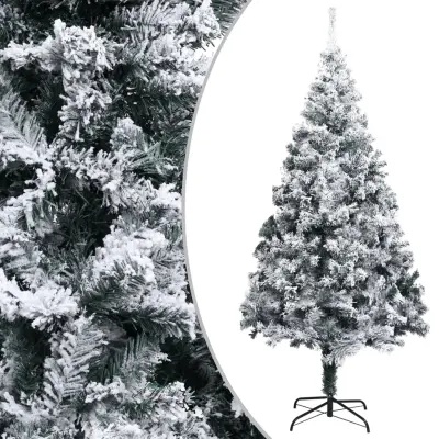 vidaXL Umetna novoletna jelka s snegom zelena 400 cm PVC