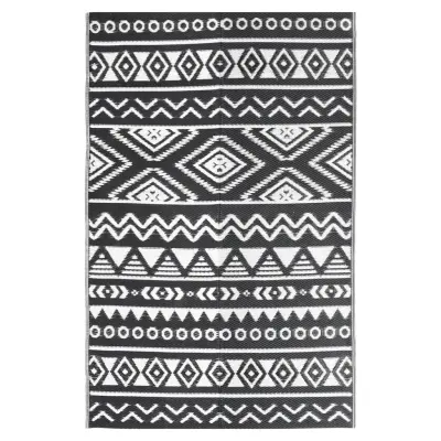 vidaXL Zunanja preproga ARAKIL črna 160x230 cm PP