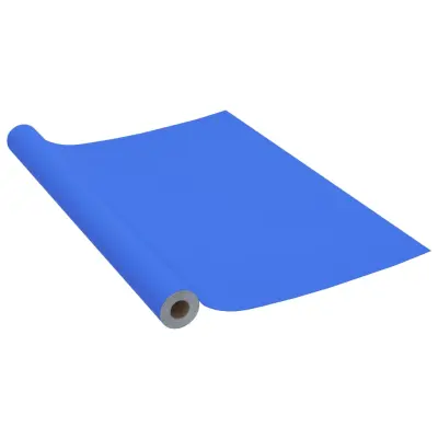 vidaXL Samolepilna folija za pohištvo visok sijaj modra 500x90 cm