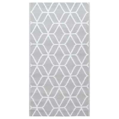 vidaXL Zunanja preproga ARAKIL siva 190x290 cm PP