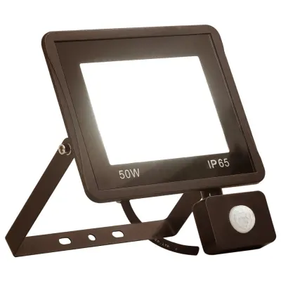 vidaXL LED reflektor s senzorjem 50 W toplo bel