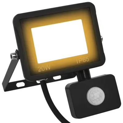 vidaXL LED reflektor s senzorjem 20 W toplo bel
