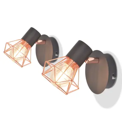 vidaXL Stenska svetilka 2 kosa z 2 LED žarnicama z žarilno nitko 8 W