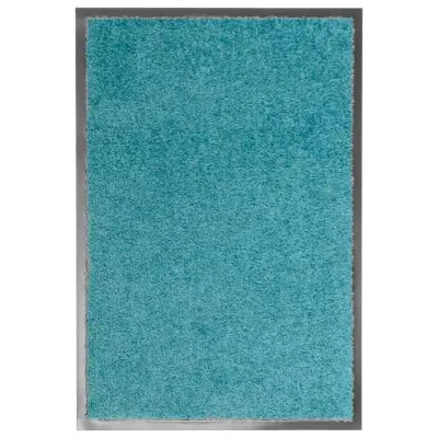 vidaXL Pralni predpražnik cyan moder 40x60 cm