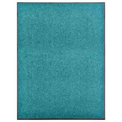 vidaXL Pralni predpražnik cyan moder 90x120 cm