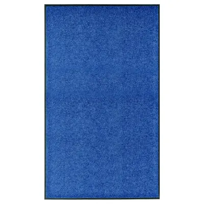vidaXL Pralni predpražnik moder 90x150 cm