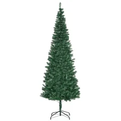 HOMCOM Umetno božično drevo 210 cm s 390 vejami, kovinsko stojalo
