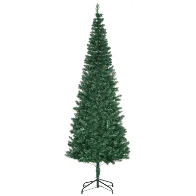 HOMCOM Umetno božično drevo 210 cm s 390 vejami, kovinsko stojalo