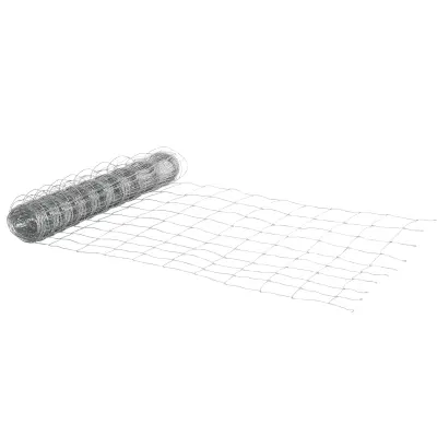 PawHut zvitek pocinkane kovinske ograjne mreže 26,1 m, zunanja varnostna ograja za živali, 15x20,3 cm