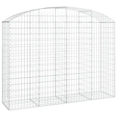 vidaXL Obokana gabonska košara 200x50x140/160 cm pocinkano železo