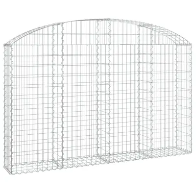 vidaXL Obokana gabonska košara 200x30x120/140 cm pocinkano železo
