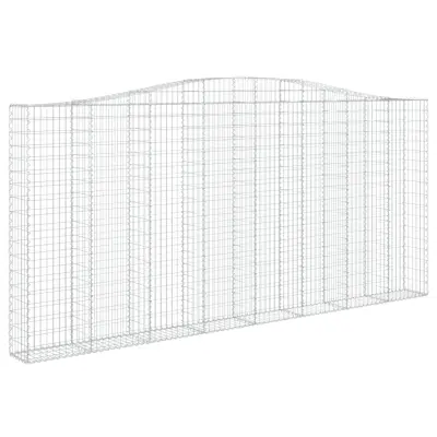 vidaXL Obokana gabonska košara 400x30x180/200 cm pocinkano železo