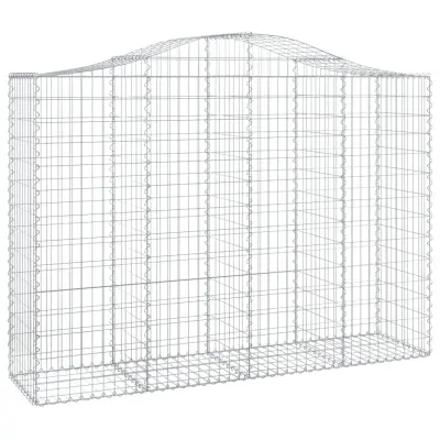 vidaXL Obokana gabonska košara 200x50x140/160 cm pocinkano železo