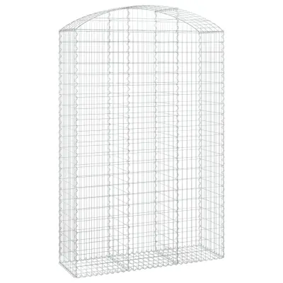 vidaXL Obokana gabonska košara 150x50x220/240 cm pocinkano železo