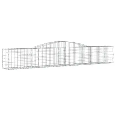 vidaXL Obokana gabonska košara 400x50x60/80 cm pocinkano železo