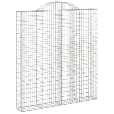 vidaXL Obokana gabonska košara 200x30x220/240 cm pocinkano železo