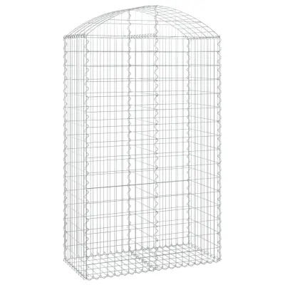 vidaXL Obokana gabonska košara 100x50x160/180 cm pocinkano železo