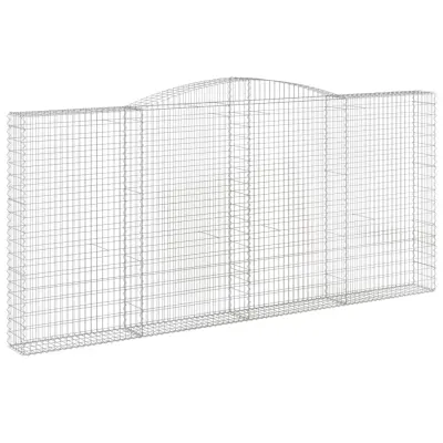 vidaXL Obokana gabonska košara 400x30x180/200 cm pocinkano železo