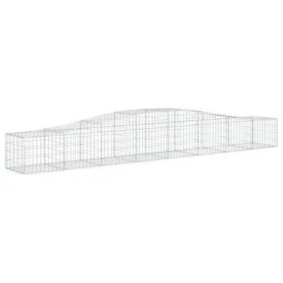 vidaXL Obokana gabonska košara 400x50x40/60 cm pocinkano železo