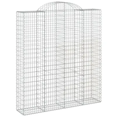 vidaXL Obokana gabonska košara 200x50x220/240 cm pocinkano železo