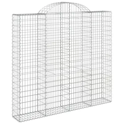 vidaXL Obokana gabonska košara 200x50x180/200 cm pocinkano železo