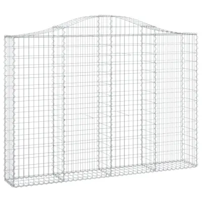 vidaXL Obokana gabonska košara 200x30x140/160 cm pocinkano železo