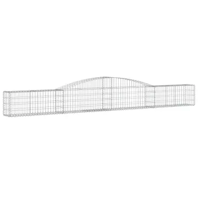 vidaXL Obokana gabionska košara 400x30x40/60 cm pocinkano železo