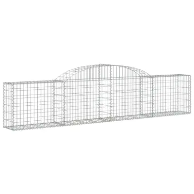 vidaXL Obokana gabionska košara 300x30x60/80 cm pocinkano železo