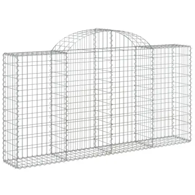 vidaXL Obokana gabonska košara 200x30x100/120 cm pocinkano železo