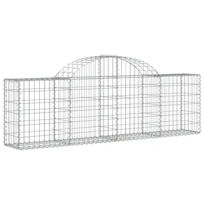 vidaXL Obokana gabonska košara 200x30x60/80 cm pocinkano železo