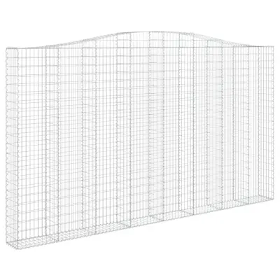 vidaXL Obokana gabonska košara 400x30x220/240 cm pocinkano železo