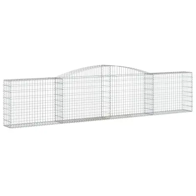 vidaXL Obokana gabonska košara 400x30x80/100 cm pocinkano železo