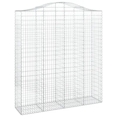 vidaXL Obokana gabonska košara 200x50x220/240 cm pocinkano železo