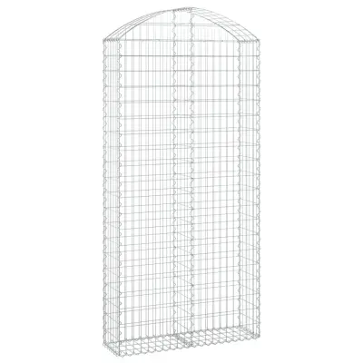 vidaXL Obokana gabonska košara 100x30x200/220 cm pocinkano železo