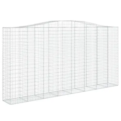 vidaXL Obokana gabonska košara 400x50x200/220 cm pocinkano železo