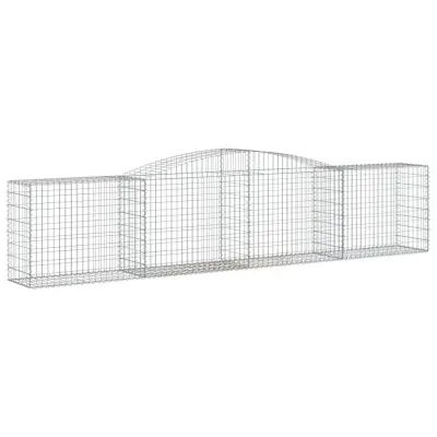 vidaXL Obokana gabonska košara 400x50x80/100 cm pocinkano železo