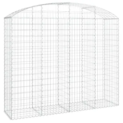 vidaXL Obokana gabonska košara 200x50x160/180 cm pocinkano železo