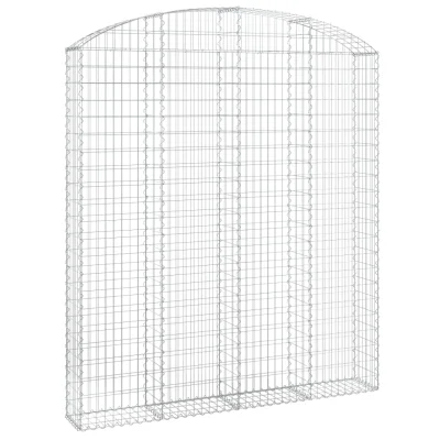 vidaXL Obokana gabonska košara 200x30x220/240 cm pocinkano železo