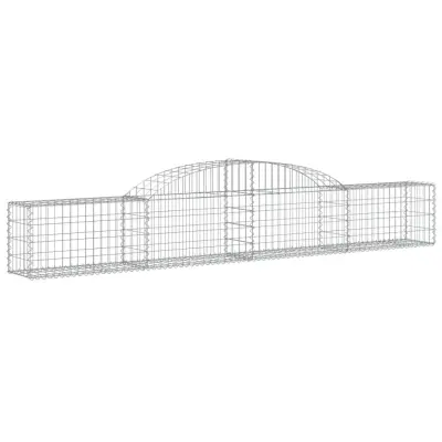 vidaXL Obokana gabionska košara 300x30x40/60 cm pocinkano železo